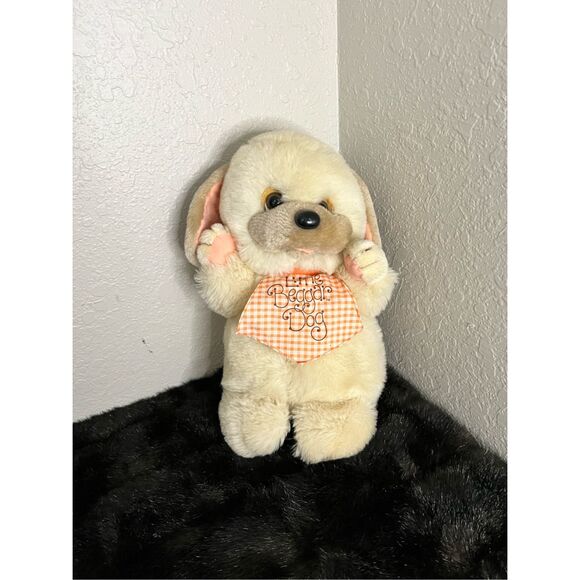 1982 Applause Little Beggar Puppy Dog Plush Stuffed Animal - Picture 1 of 5